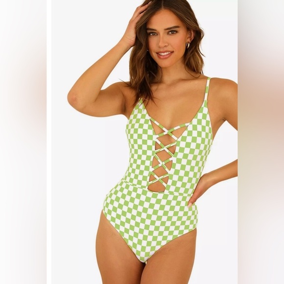 Women’s Dippin’ Daisy’s Bliss One Piece Swimsuit Checked Out Xtra Small - Picture 1 of 16